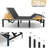Queen Size Bed Frame With Five Massage Modes, Wireless Remote For Smooth Operation, Led Night Dark Bedrooms, Type-A And Type-C Ports, 4 Height-Adjustable Legs, Wide Mattress Compatibility Adjustable