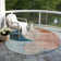 Machine Washable Indoor/Outdoor Cicel ACN1140 Rust Rug