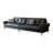 Black Genuine Leather Modular Sofa