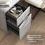 Bureau de 72 po avec huche, tiroirs, bureau d'ordinateur avec rangement Paelynn, bois moderne, gris platine-1513956273