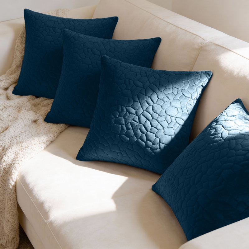 Pebble Cushion Cover-(Pack of 4), Navy