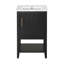 Armoire de salle de bain avec lavabo et porte à fermeture douce et tablette ouverte