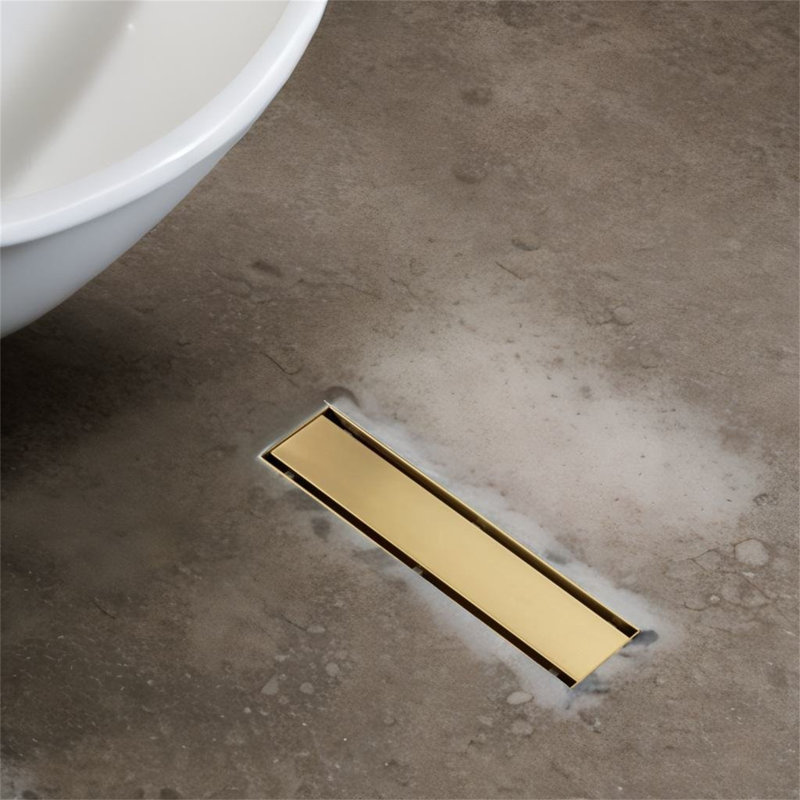 12 W Linear Grid with Overflow Included, Brushed Gold