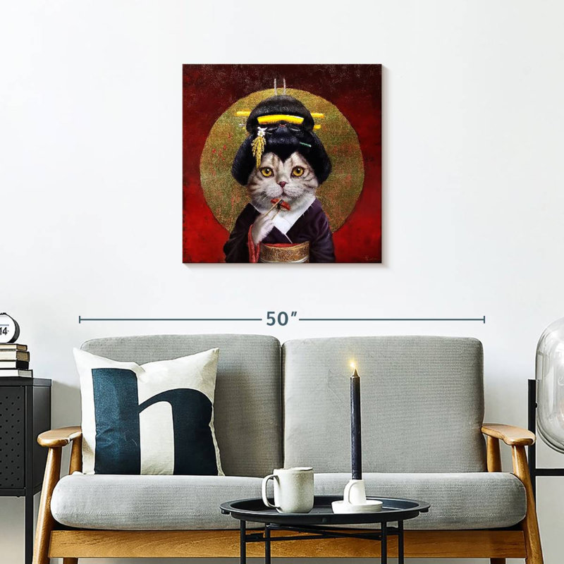 Ketti Kyoto Kitty, 24" H x 24" W