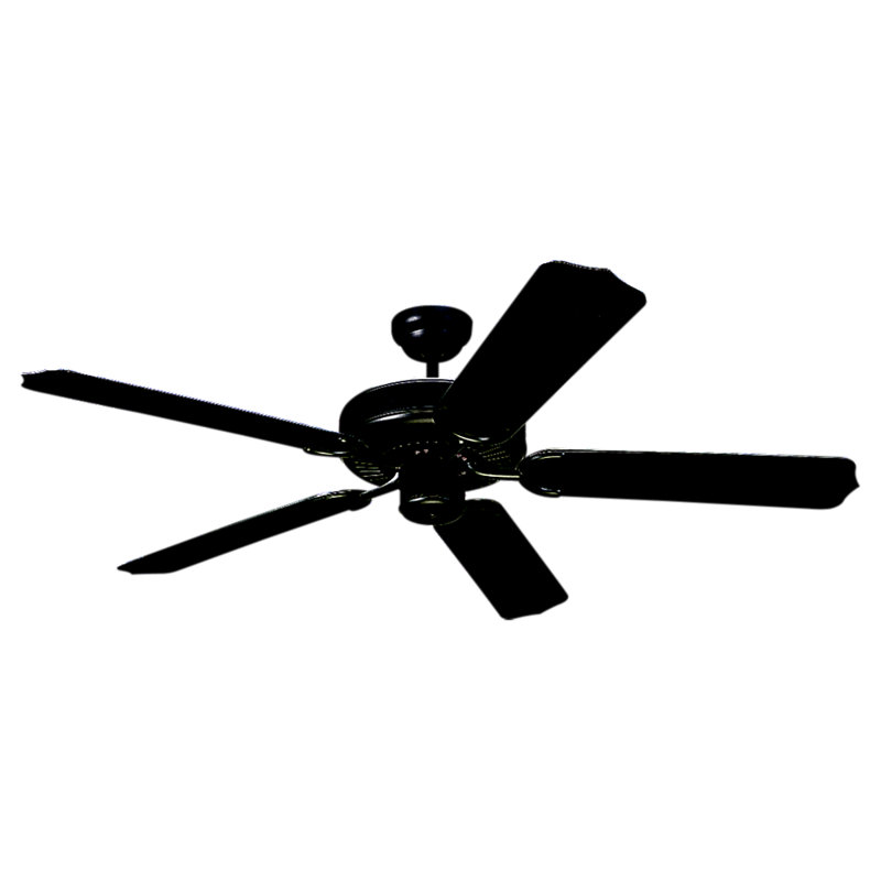 Amorette Ceiling Fan, Matte Black with Black Blades, 52 inches