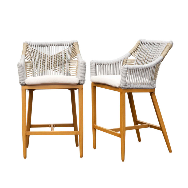 Ensemble de 2 tabourets de bar Modern PVC-coated polyester
