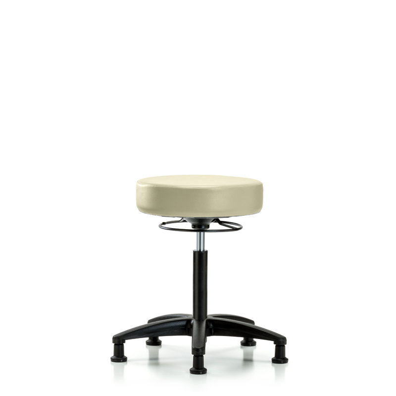 Phoebe Adjustable Height Lab Stool, Glides, Adobe