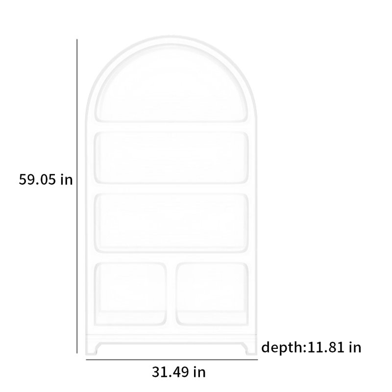 Bibliothèque échelle simple, (4 tablettes) H 59 po x l 32 po x P 12 po