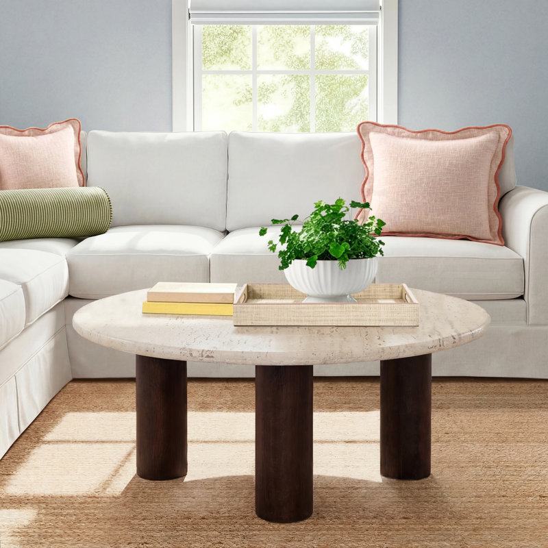 Carlisa Feuily Three Leg Coffee Table