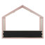 Lits à baldaquin rose doux, cadre en bois aggloméré simple, chambre à coucher moderne pour la maison