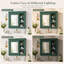 Armoire à pharmacie murale de 76 cm (30 po) avec miroir et 3 tablettes ouvertes, verte-1372190217