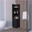 Armoire 2 portes Wenge avec 3 tablettes d'angle