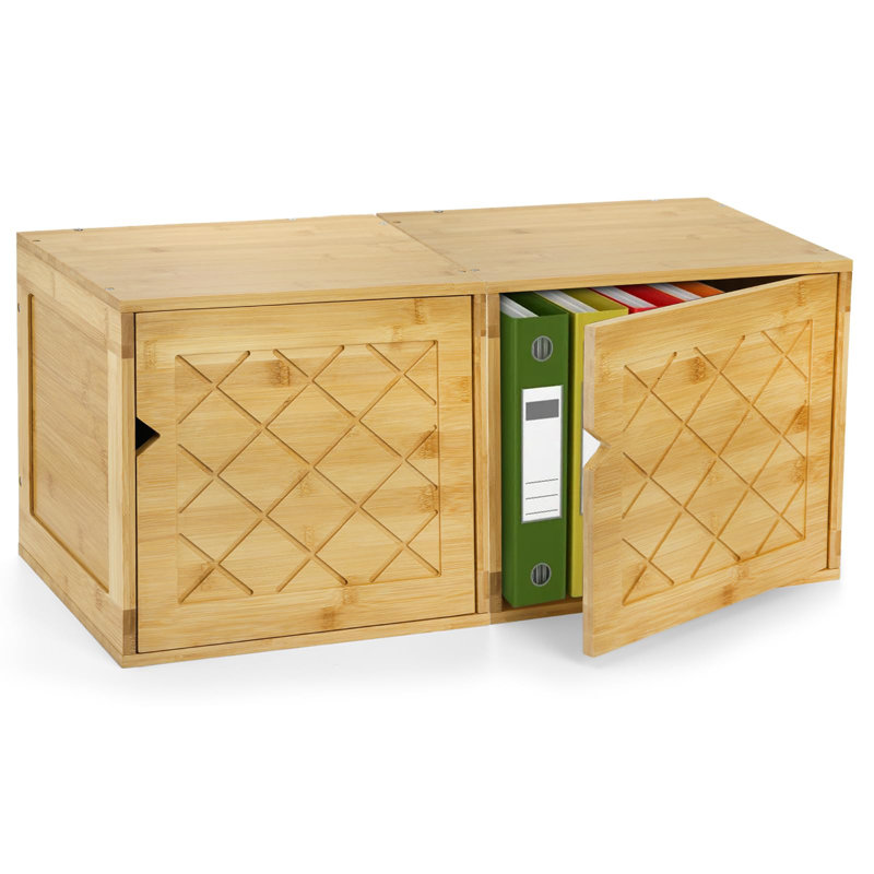 Cube Storage Organizer, Bamboo Cube Bookshelf, Stackable Connect Storage Cube Cubby Organizer With Door, Stackable Cubes Bin