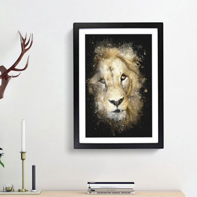 The Face of a Lion - Picture Frame Graphic Art Print