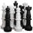 37" Giant Plastic Chess Set with Quick Fold Nylon Board