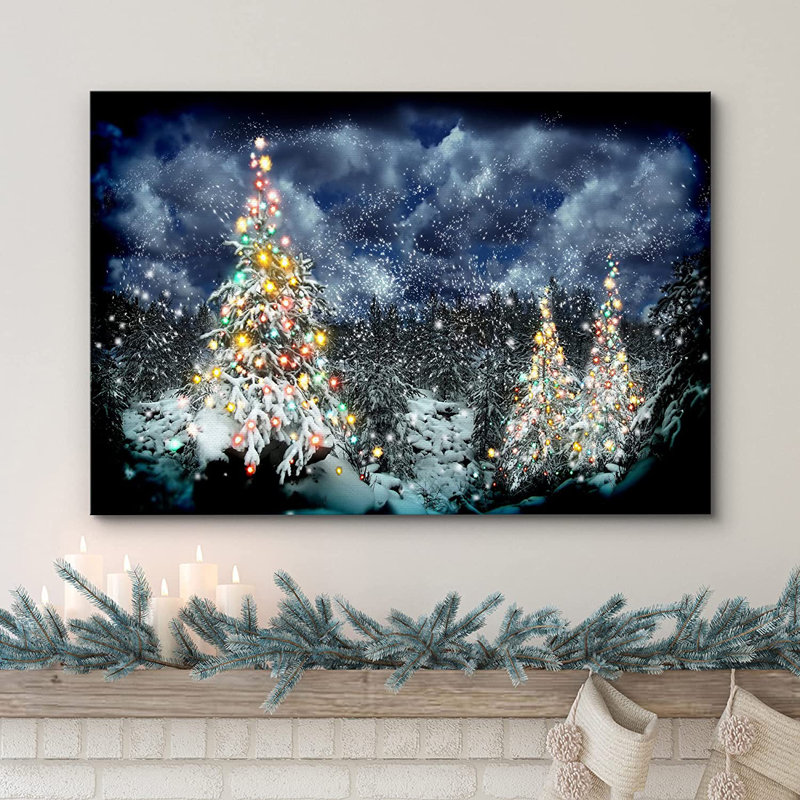 Célébration de Noël, impression, H 24 po x l 36 po, Toile tendue, Sans cadre