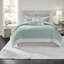 Ensemble de literie en coton élégant, housse de couette turquoise avec motif corail