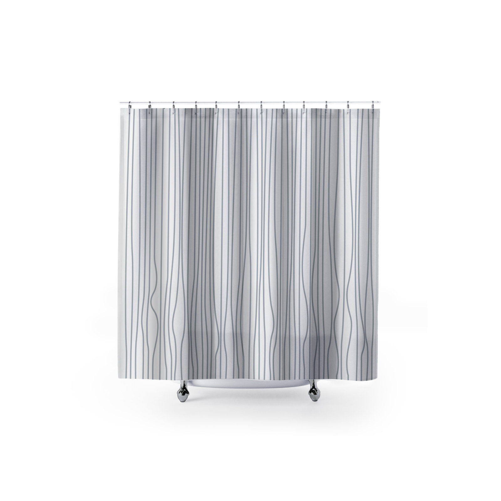 Coco Polyester Shower Curtain, Gray