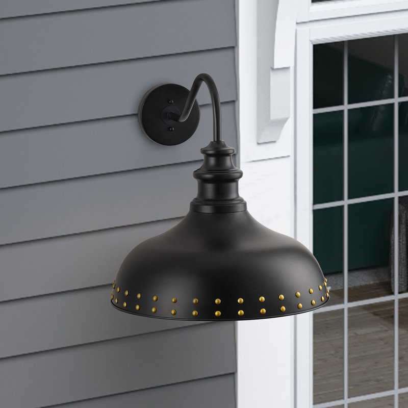 1-Matte black iron art dimmable wall lamp