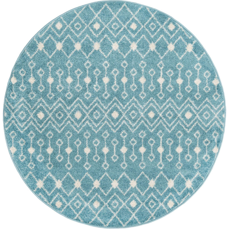 Abstract Indoor Rug, Round 5'3"
