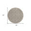 Tapis d'intérieur rond lavable à motif géométrique 8 po taupe et ivoire brun