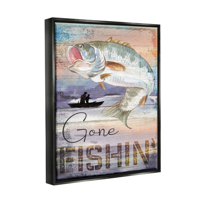 " Gone Fishin' Bass Angler Marine Life " by ND Art