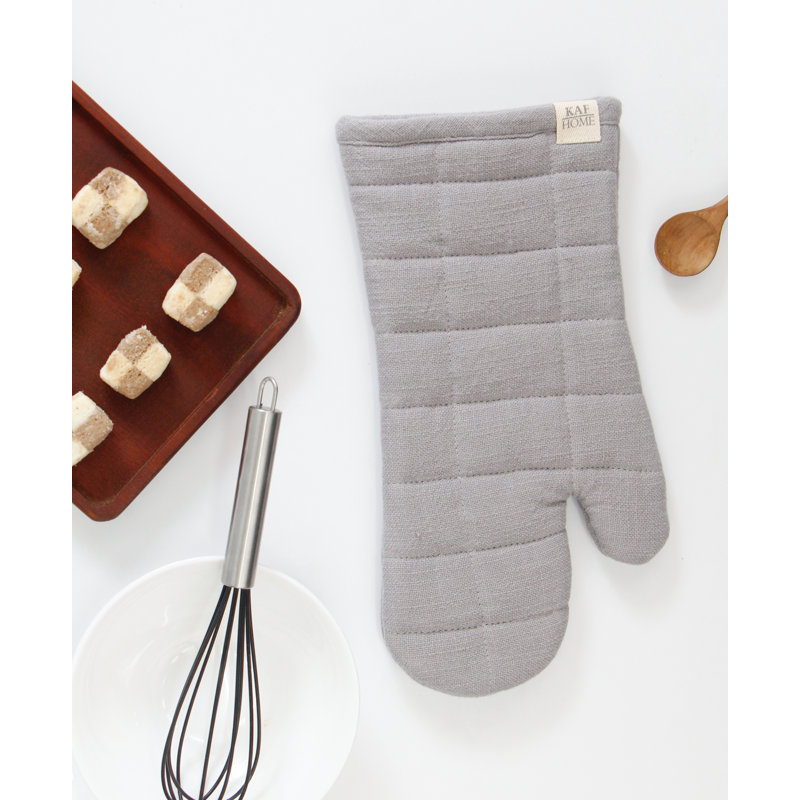 Ensemble de 2 gants de cuisine KAF Home Monaco, 13 po x 7 po, Gris
