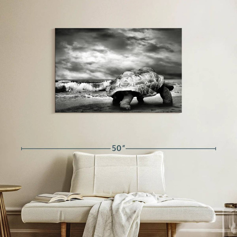 Brampt Giant Turtle BW, 26" H x 39" W