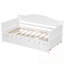 Lit simple en bois avec lit gigogne