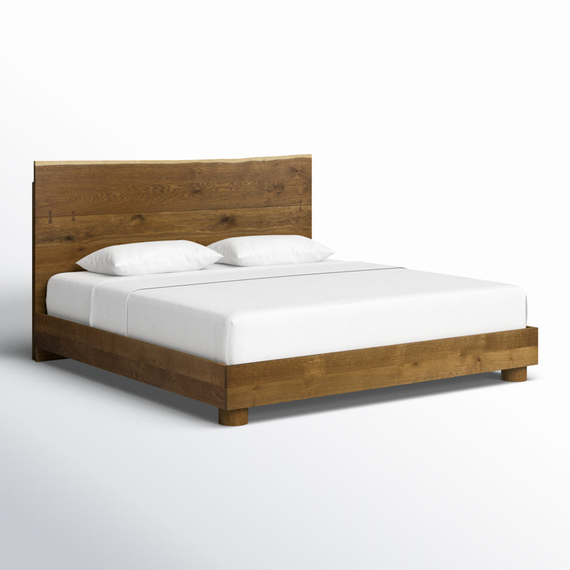 Cortina Live Edge Solid Oak Bed, King