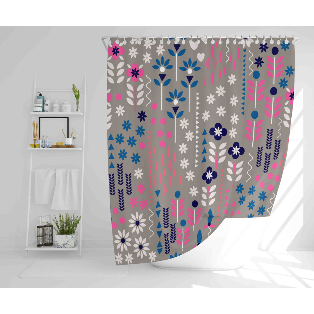 Flick Polyester Shower Curtain