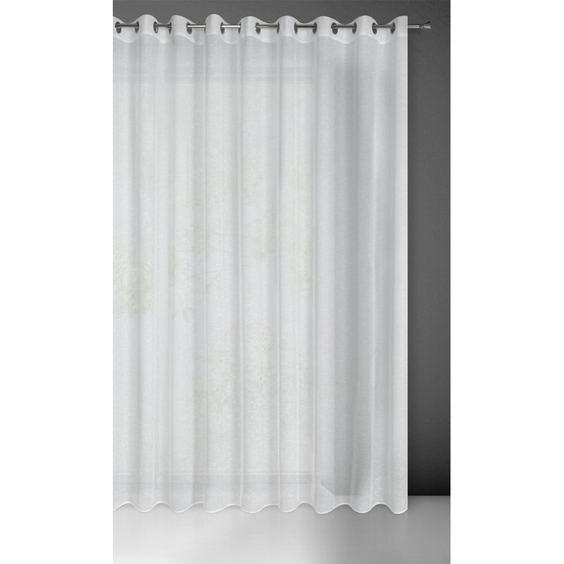 Karragh Sheer Curtain Single Panel, White, 250cm H x 300cm W