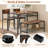 Industrial Style Rectangular Kitchen Table With Bench And Chairs-885382876-885382877