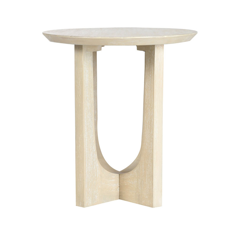 Beige Mango Wood Reverse Arch Side Table