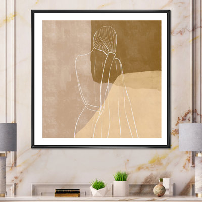 Art de la ligne de femme minimaliste VI - Art mural moderne et contemporain sur toile