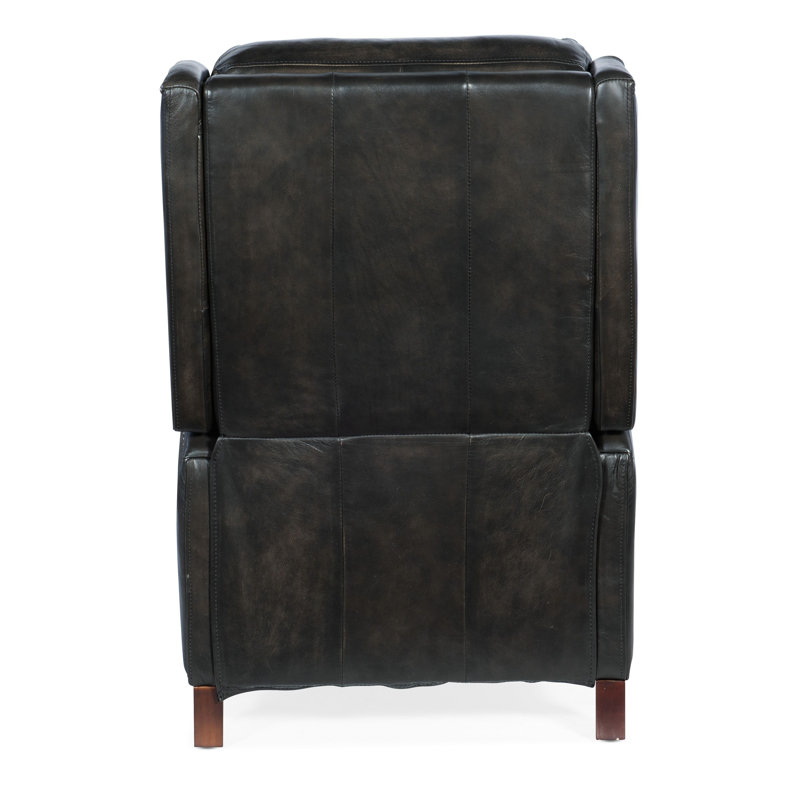 Dunsten Leather Manual Recliner, Manual, Dark Brown Genuine Leather