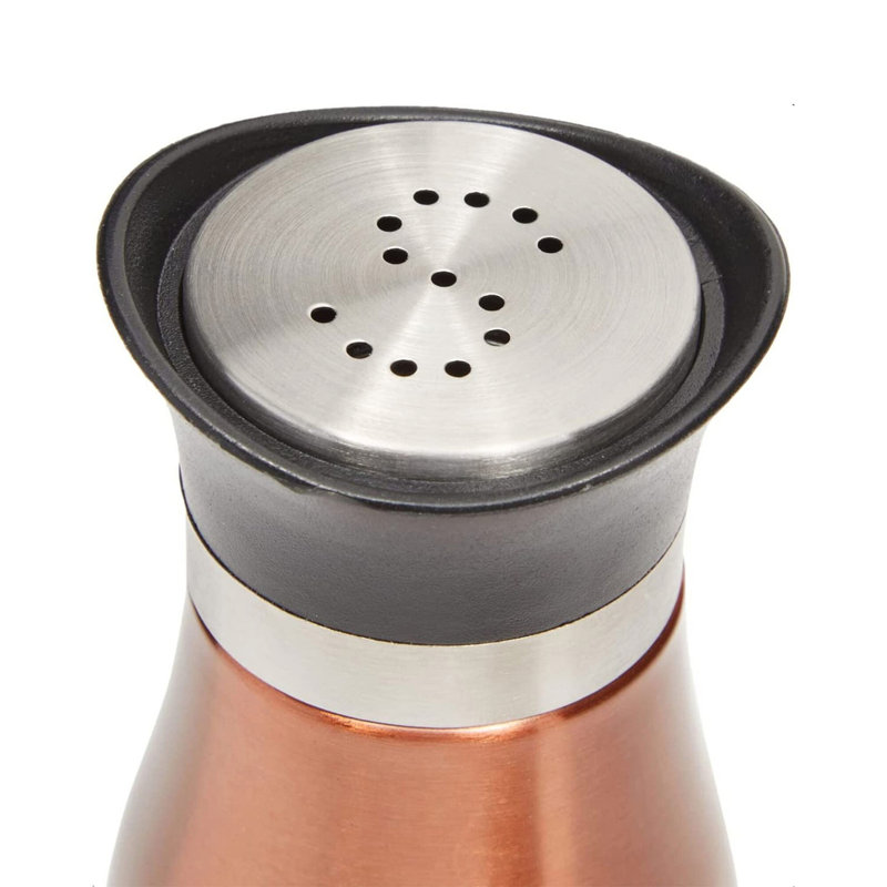 Ensemble de sel et poivre en cuivre et verre 2 pièces Cafe Contempo Chaque