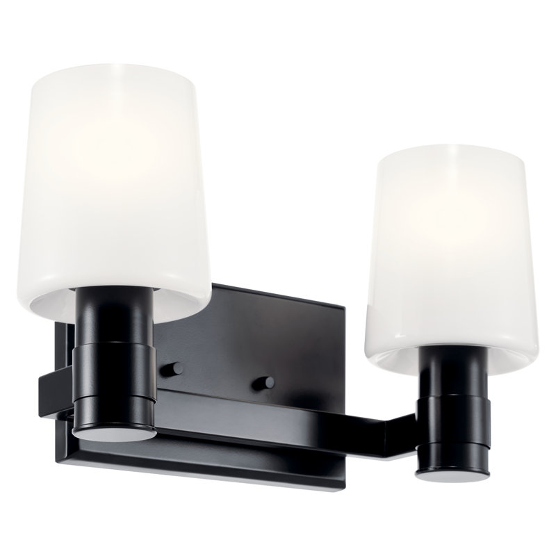 Éclairage pour meuble-lavabo 2 lumières Keison, Noir