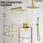 Thermostatic Dual Showerheads System, 12" High-Pressure Rainfall Shower Faucet with Handheld Spray and Body Jet-89069593
