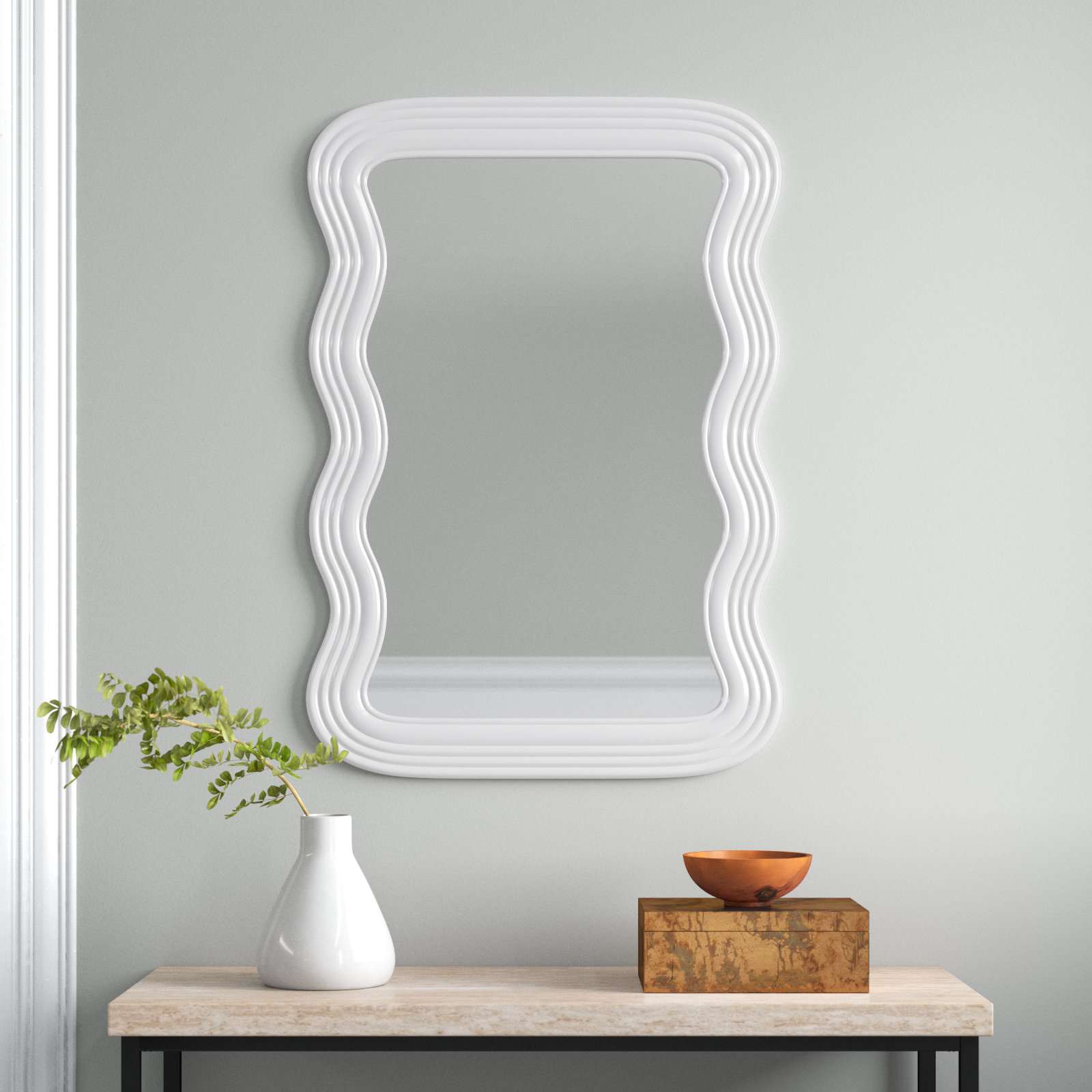 Axinia 28" Accent Mirror, White