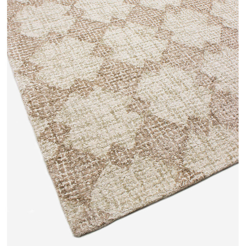 Basilia Geometric Area Rug in Khaki/Tan, Rectangle 5' x 8'