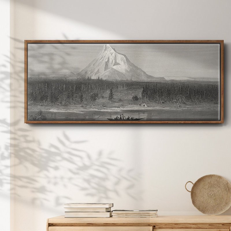 «Mount Hood from the Columbia», toile encadrée, H 20 po x l 50 po