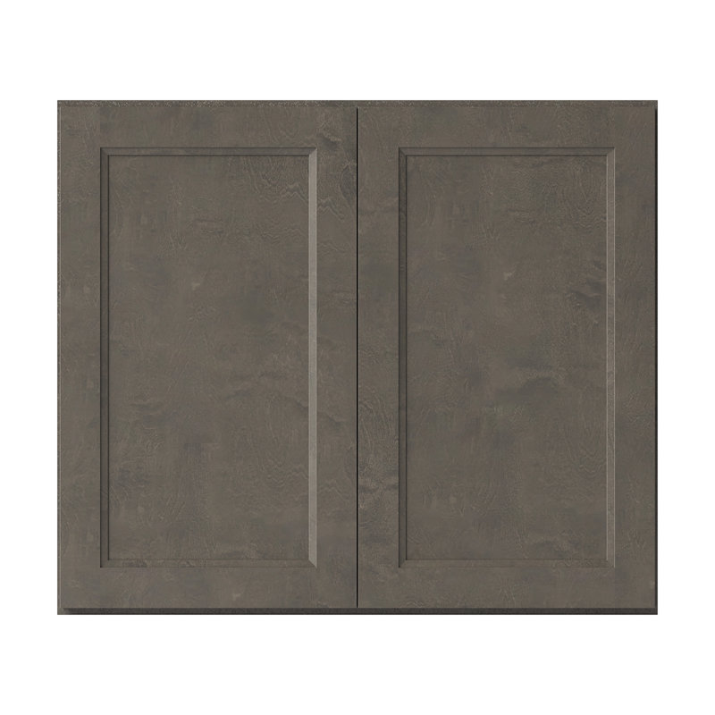 Armoire de cuisine en bois massif prête à assembler, H 42 po x l 42 po x P 12 po, Double shaker Cinder