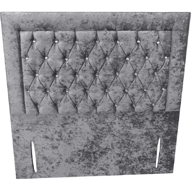 Shaw Upholstered Headboard, Small Double (4'), Grey