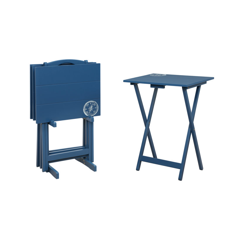 Ensemble de plateaux-repas pliables 5 pièces Alizea, Marine