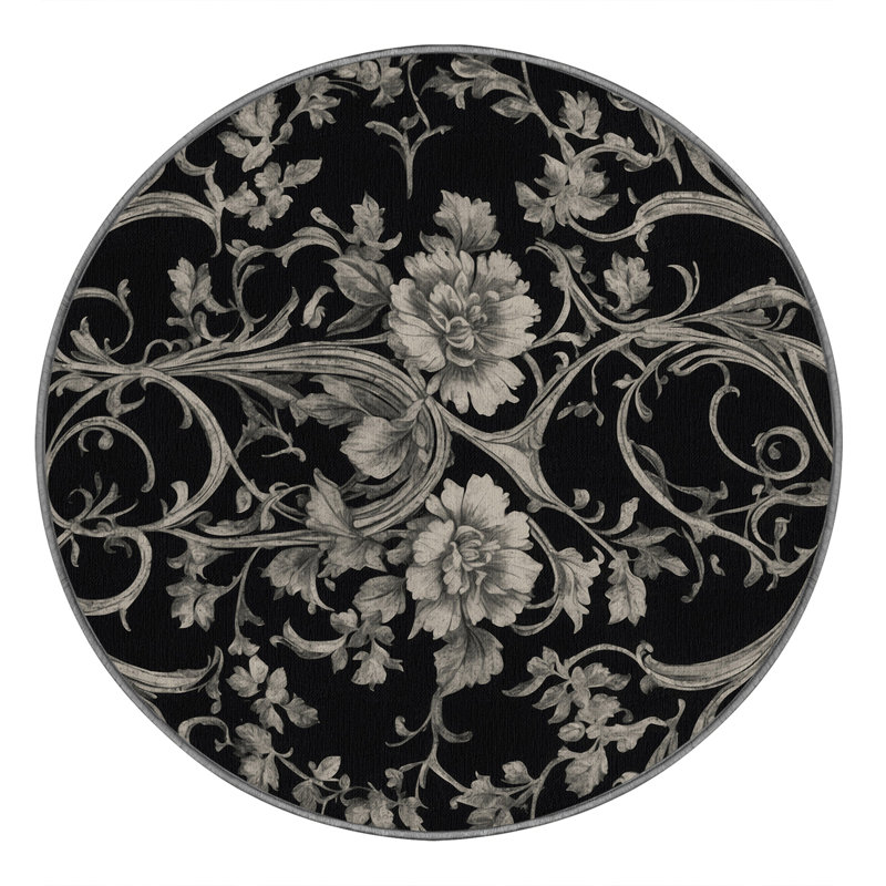 Obsidian Twist Rug, Round 7'