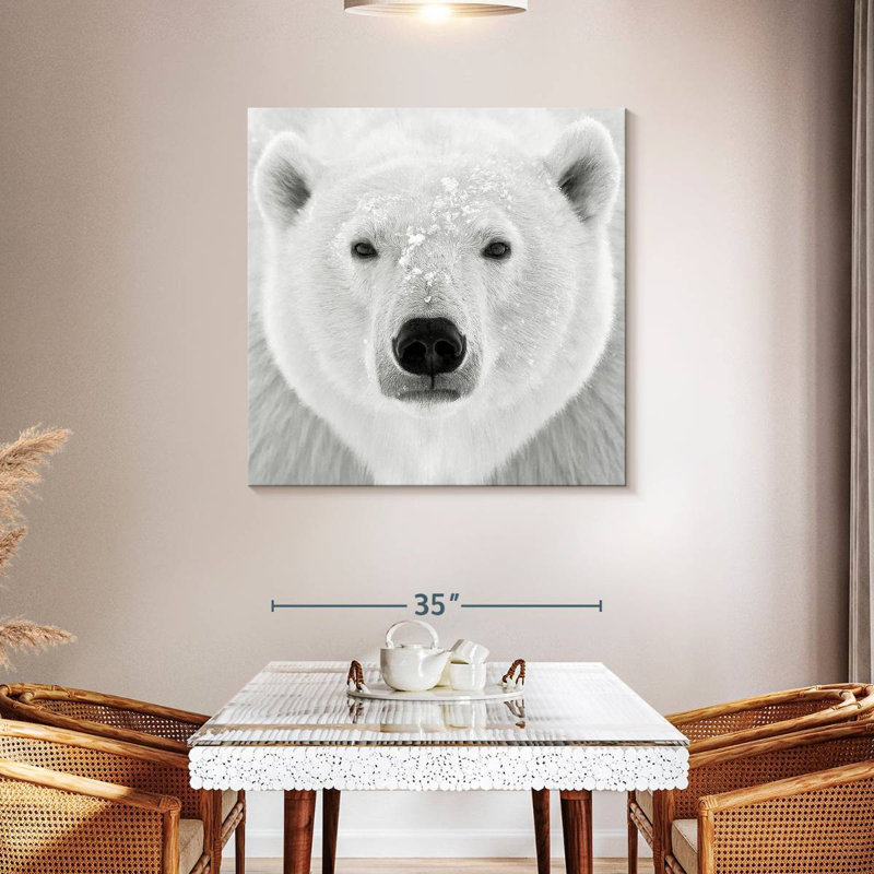 Brampt Polar Bear Face, 39" H x 39" W