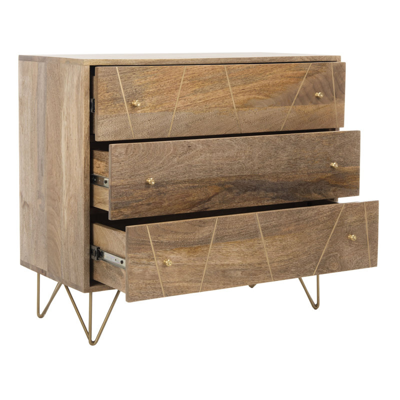 Resch Solid Wood 31.8'' W 3 - Drawer Dresser, Natural