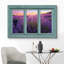 "Fenêtre vue du champ de fleurs de lavande, images naturelles de paysage rustique" sur toile-98448342