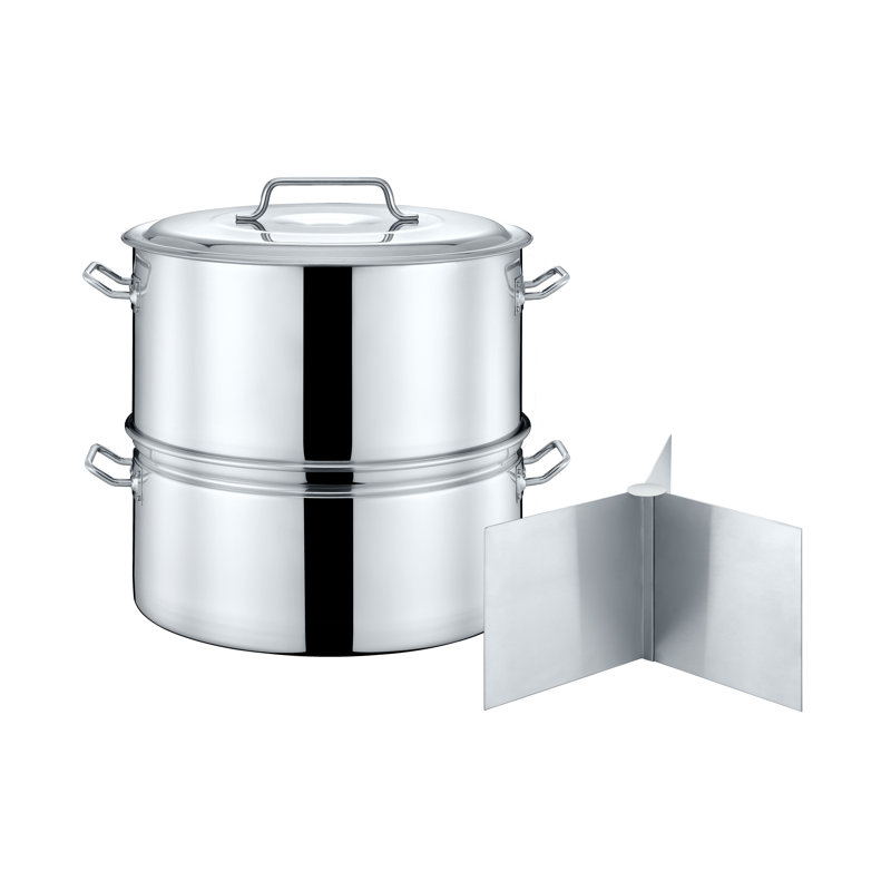 Concord Polished Stainless Steel 40 Quart Stock Pot with Lid